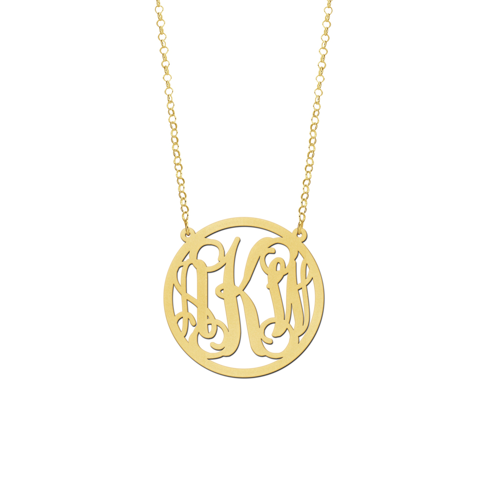 Initialen ketting goud