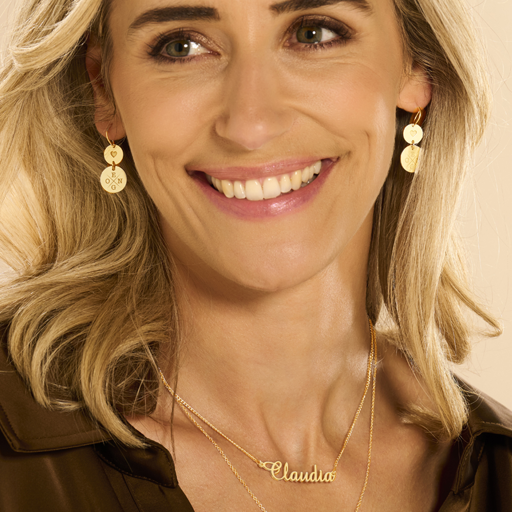 Gouden naamketting model Claudia