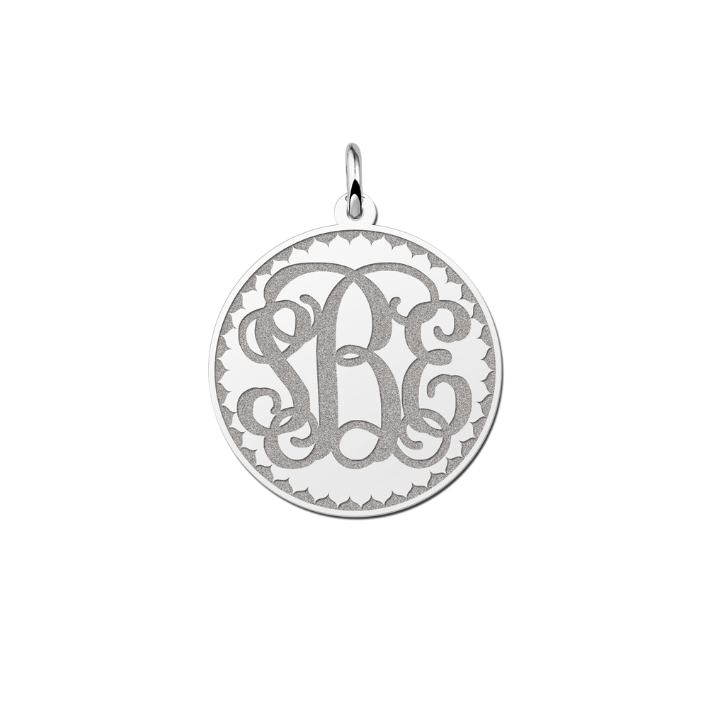 Monogram initiaal hanger gravure.