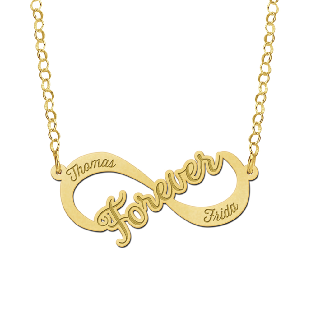 Gouden infinity ketting forever