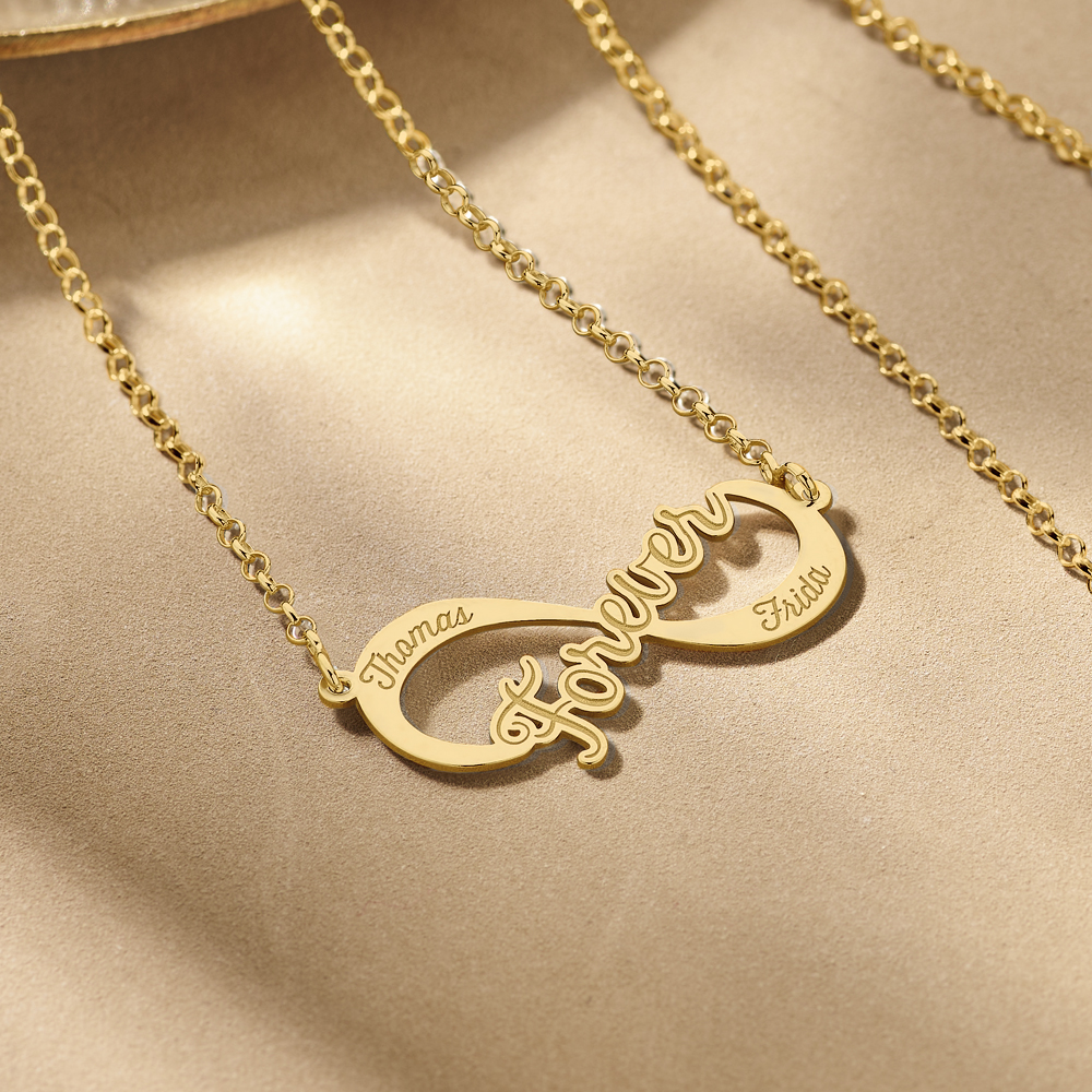 Gouden infinity ketting forever