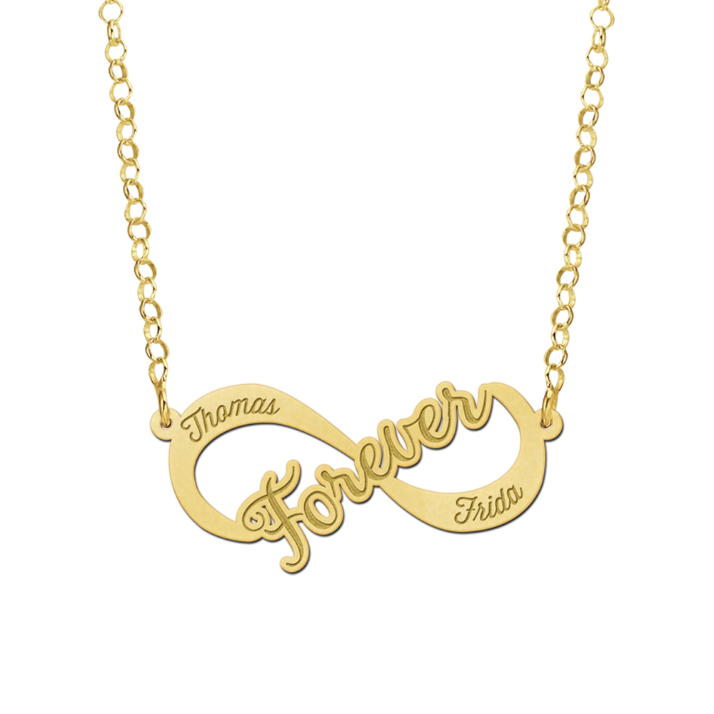 Gouden infinity ketting forever