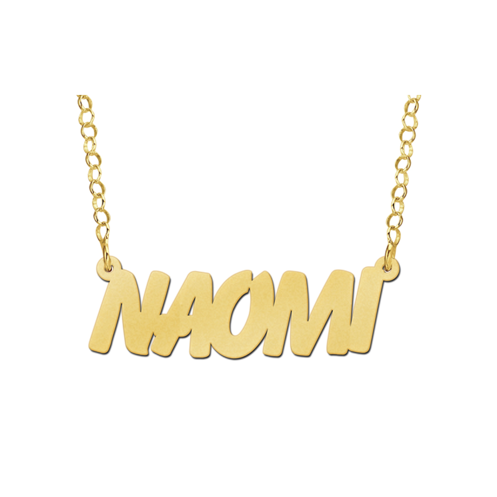 Naamketting verguld model Naomi