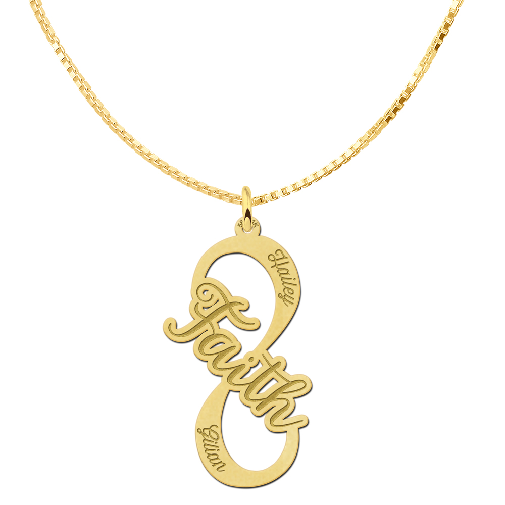 Gouden infinity hanger faith