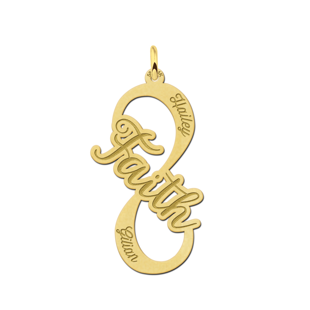 Gouden infinity hanger faith