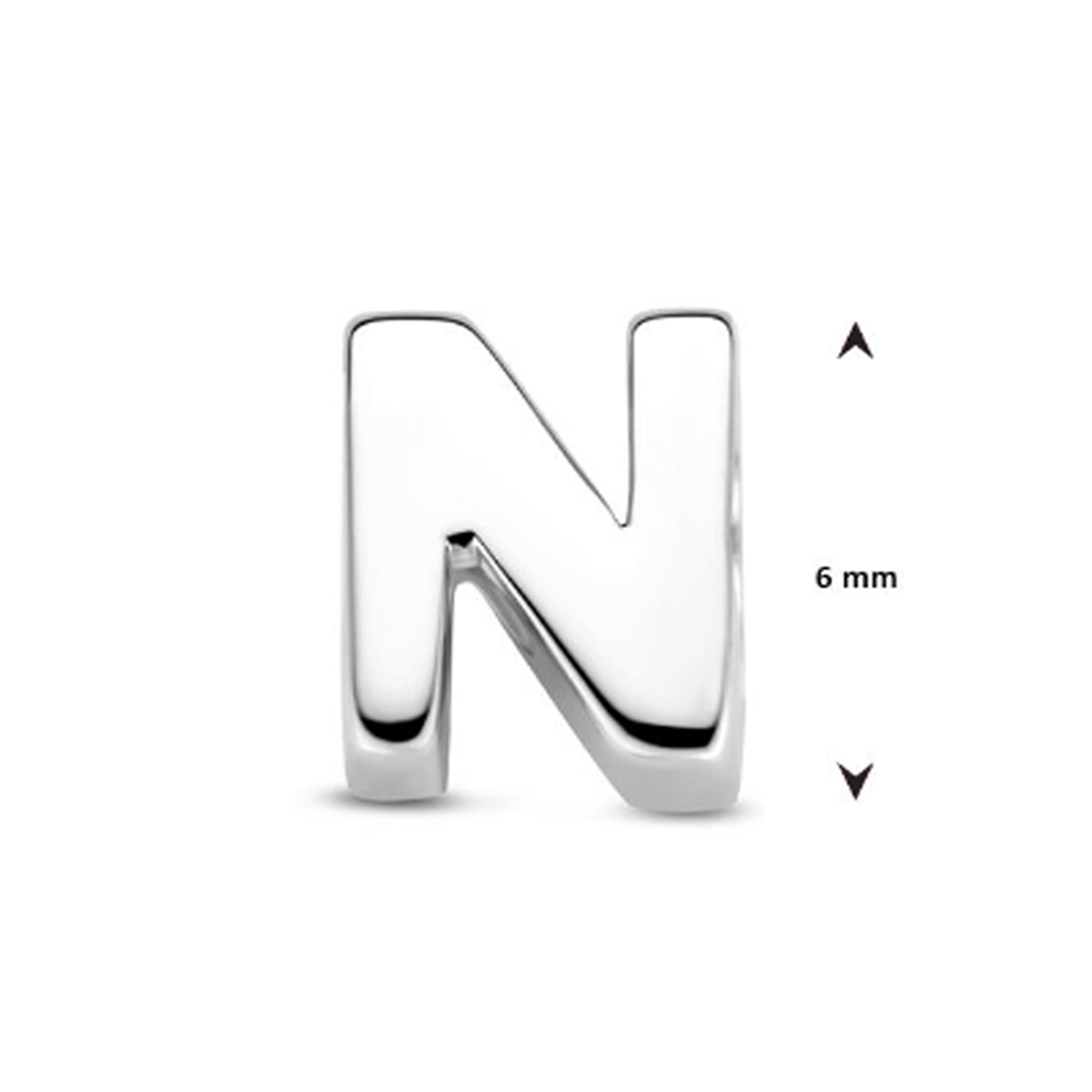 Gepersonaliseerd Zilveren Letterhangertje – Initiaal naar Keuze