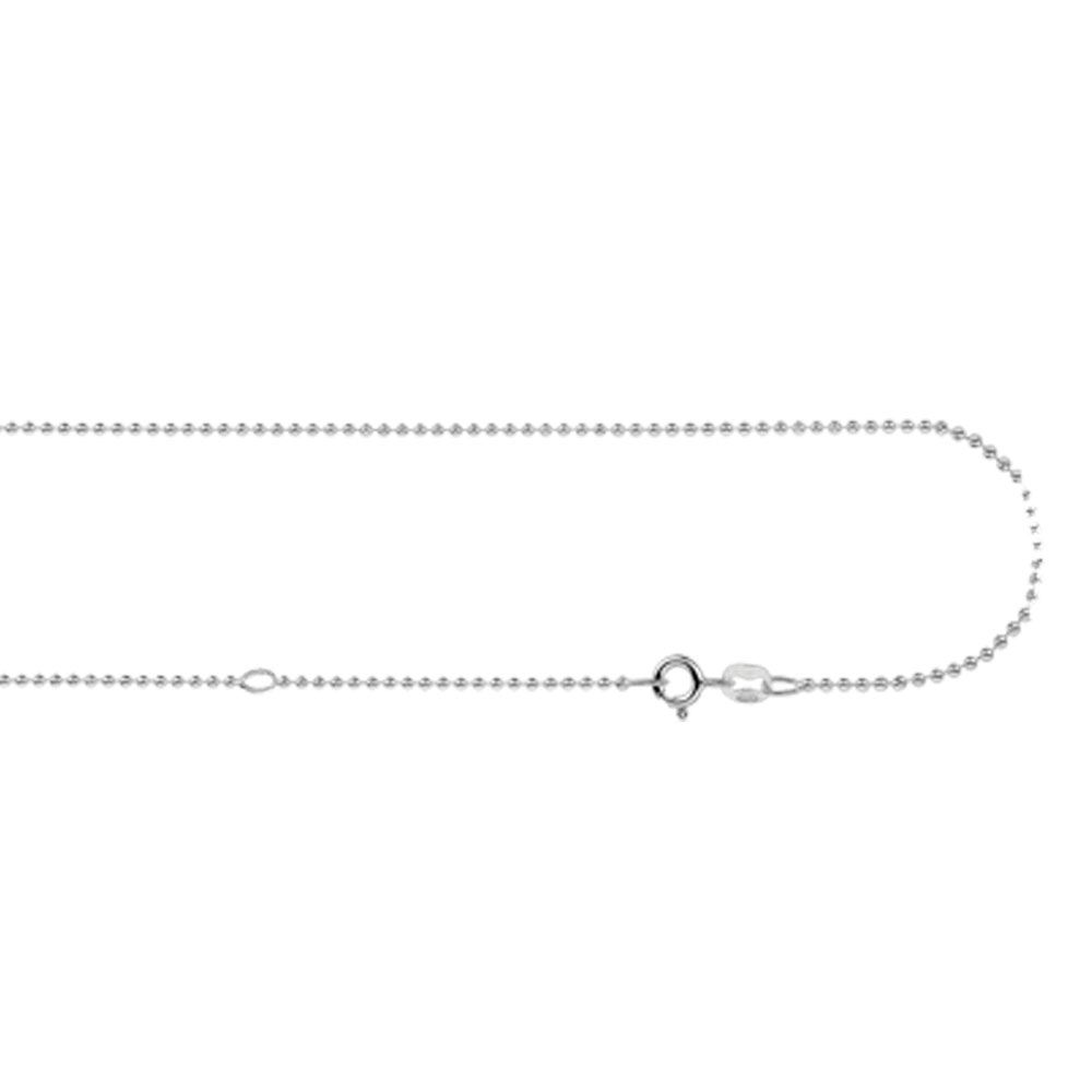 Zilveren ketting bolletjes 45-50cm