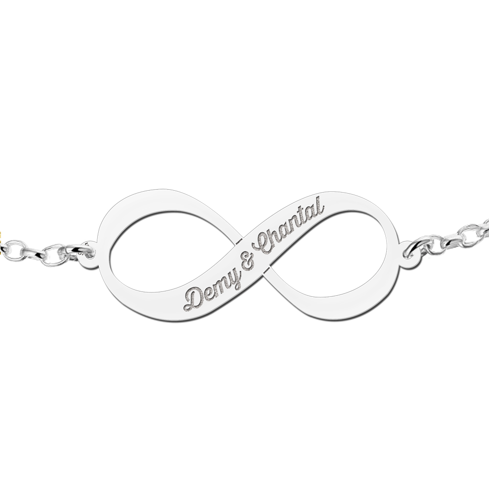 Infinity armbanden set van zilver