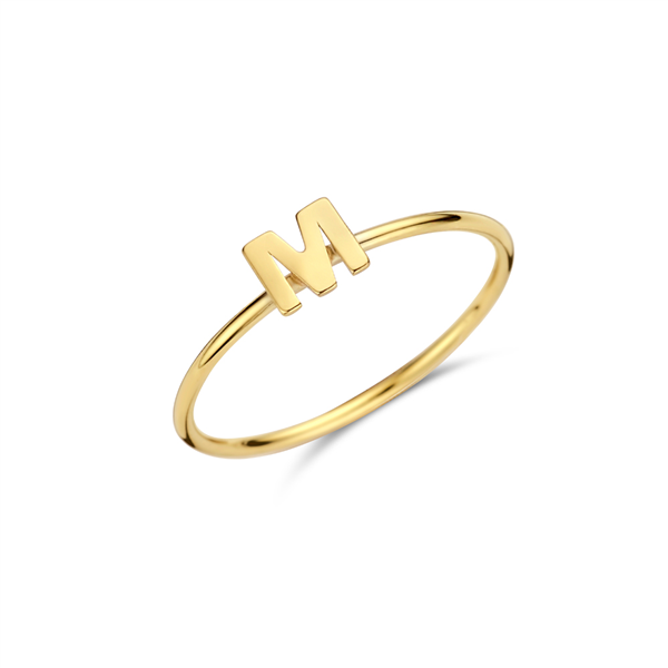 Gouden ring letter