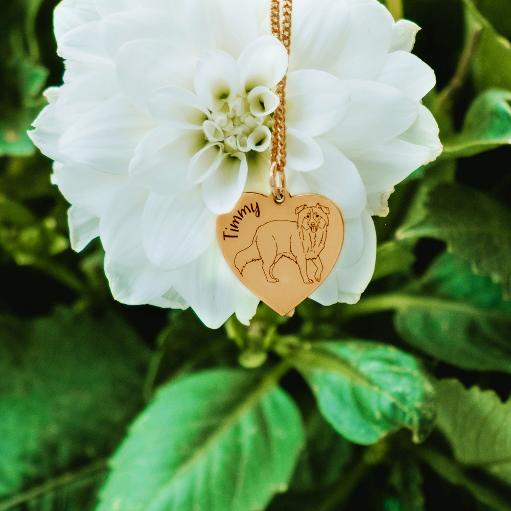 Gouden honden ketting met gravure Great Dane/Duitse Dog