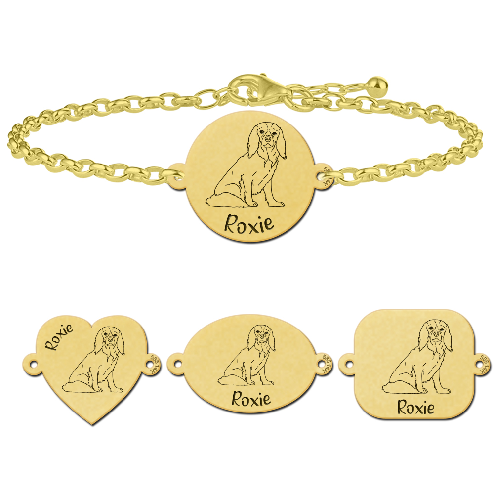 Gouden honden armband Cavalier King Charles Spaniel