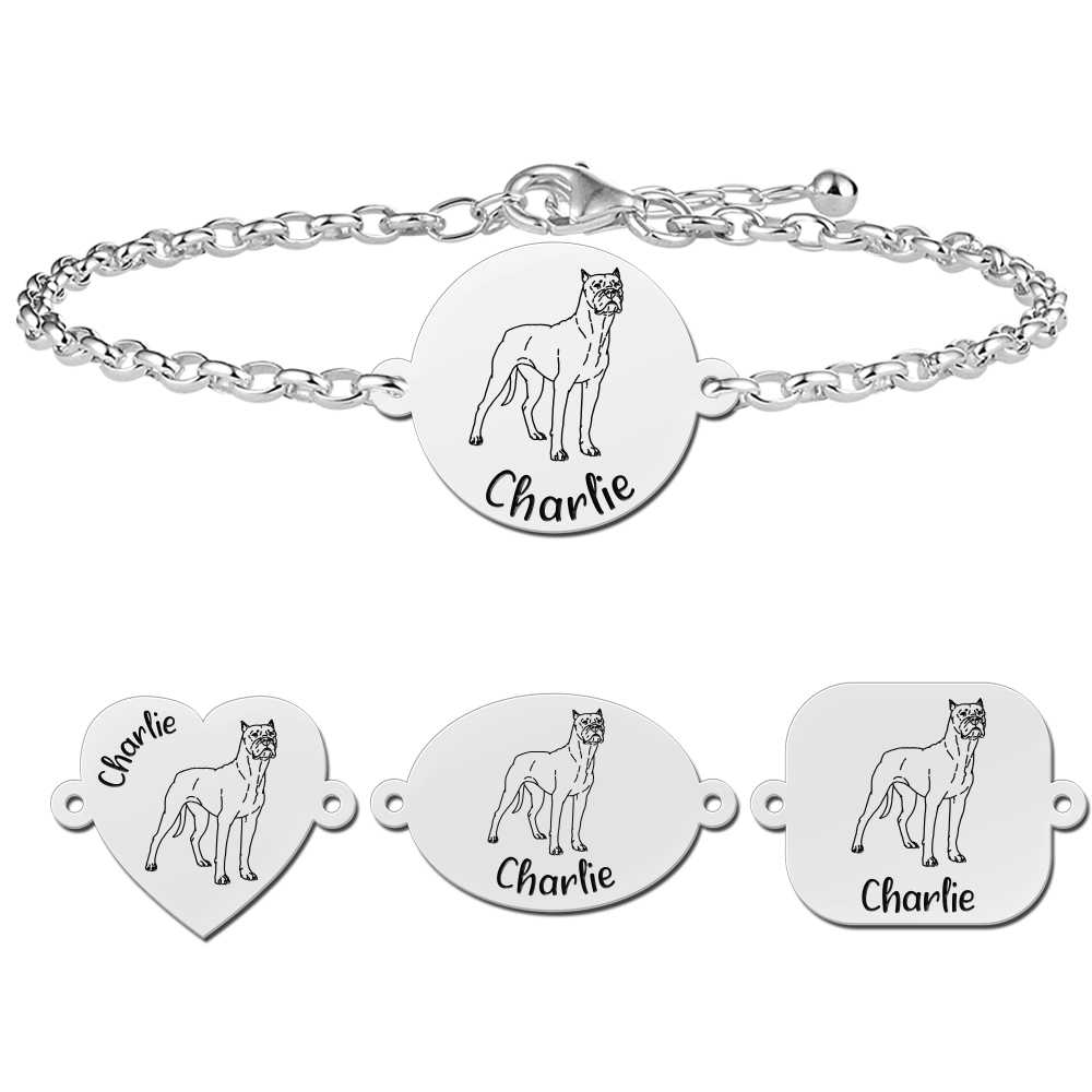 Dieren armband met gravure Dogo Argentino