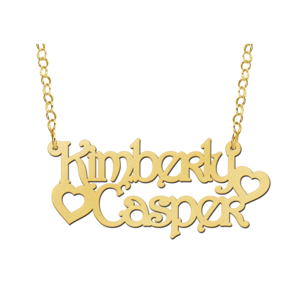 Gouden naamketting model Kimberly-Casper