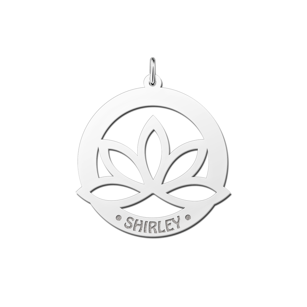 Zilveren naamhanger Lotus