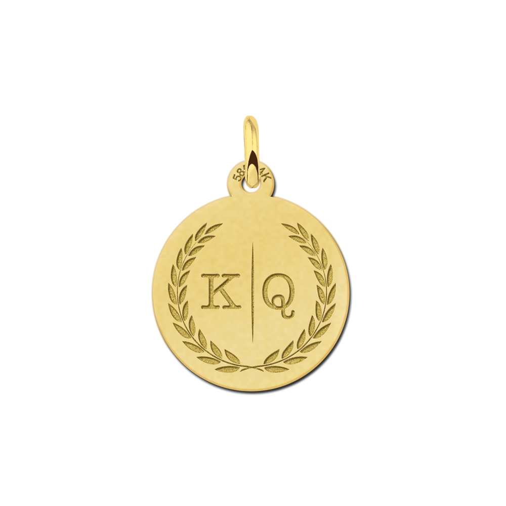 Gouden letter ketting twee letters