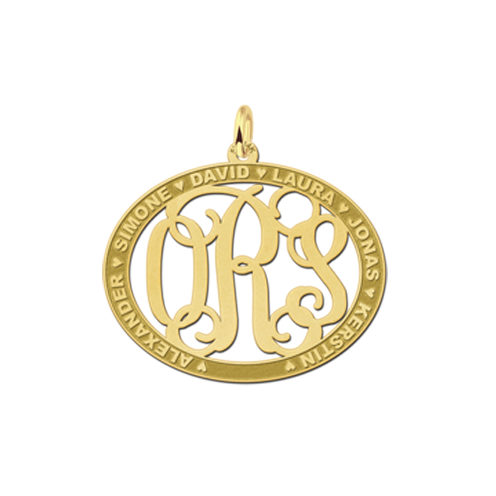 Initialen hanger met namen