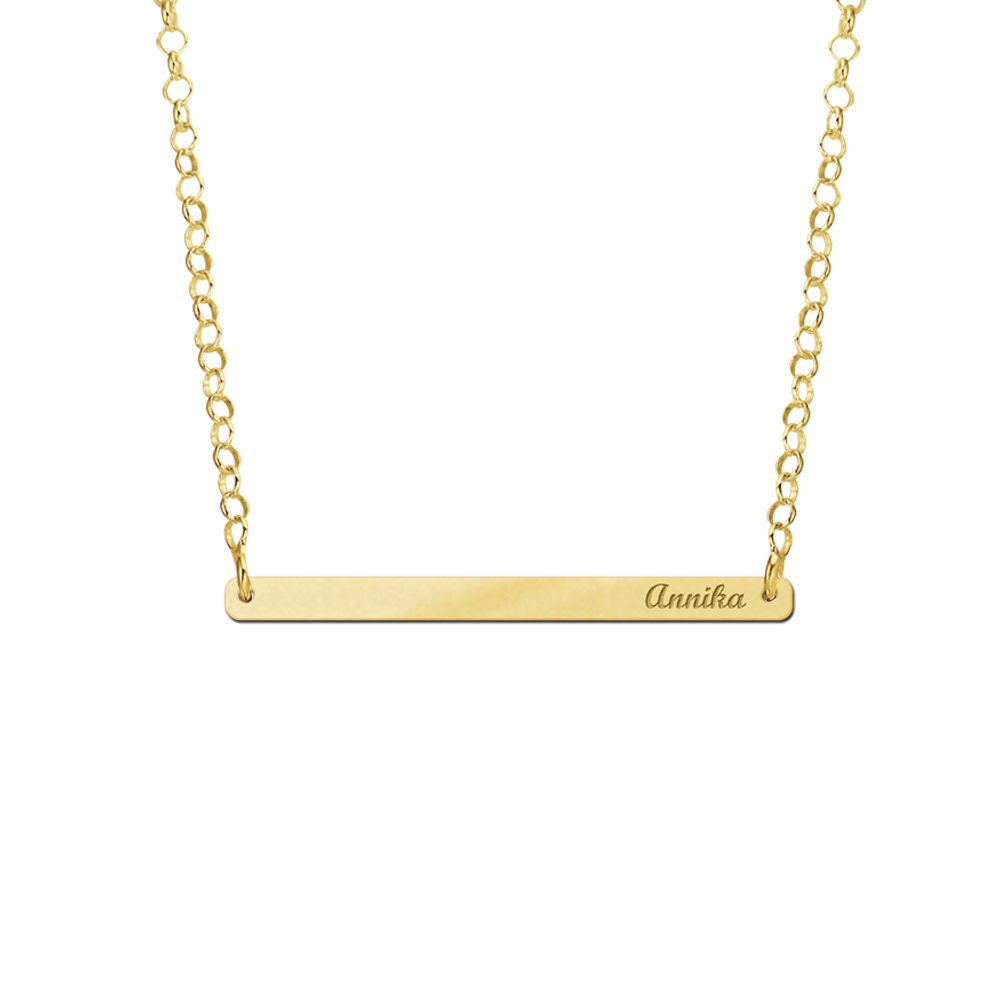 Gouden Bar naamketting small