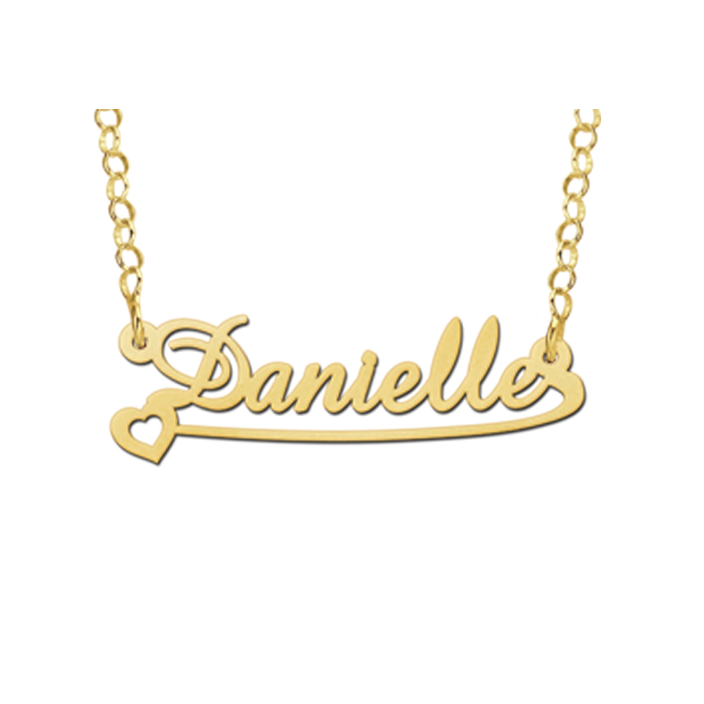 Gouden kinder naamketting model Daniëlle