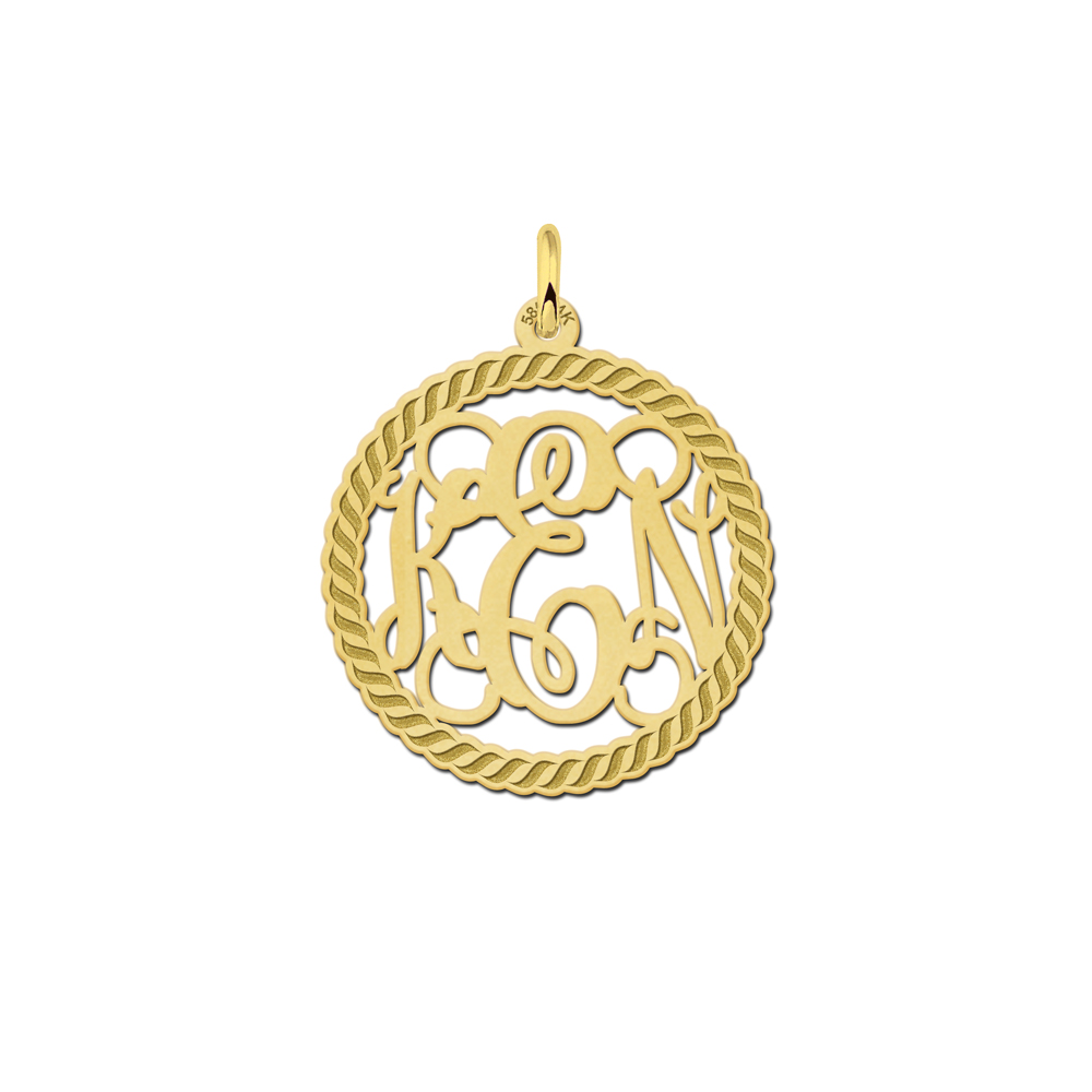 Gouden initialen hanger letters