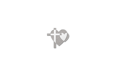 Zilveren speld hart en kruis 0,8 mm
