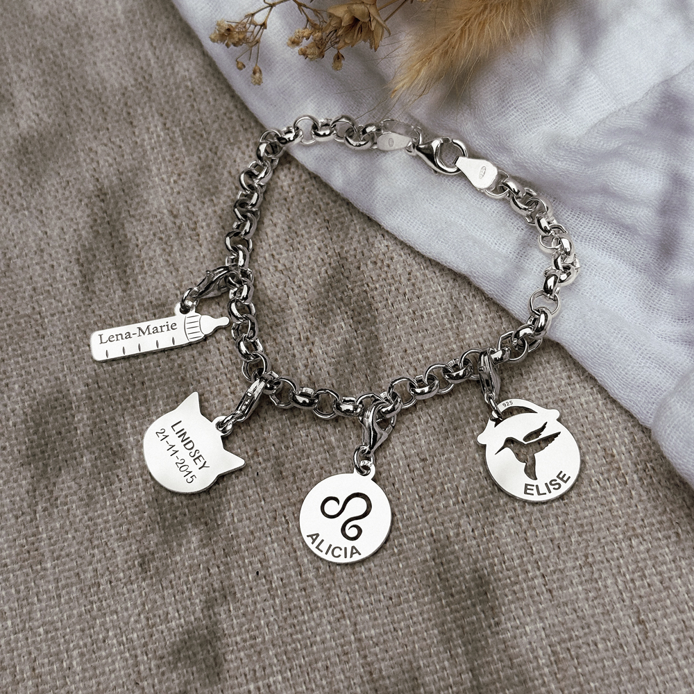 Zilveren jasseron armband van 925 Sterling zilver