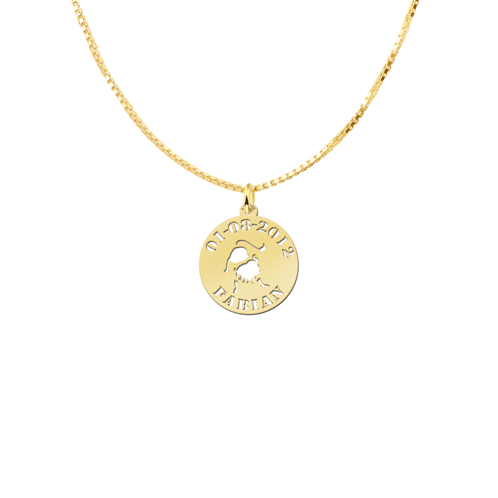 Gouden hanger dierenriem Leeuw