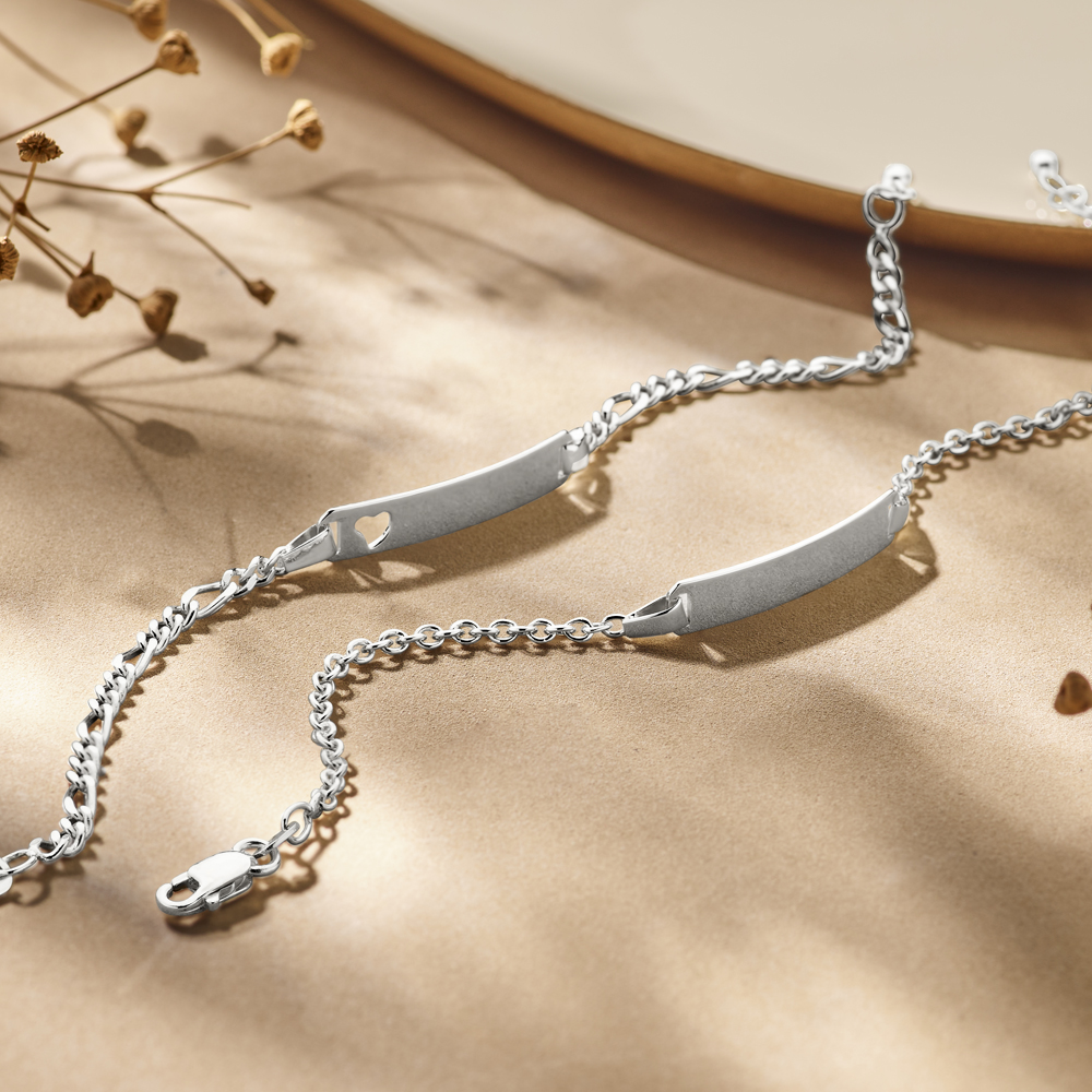 Graveerarmband Figaro van 925 sterling zilver