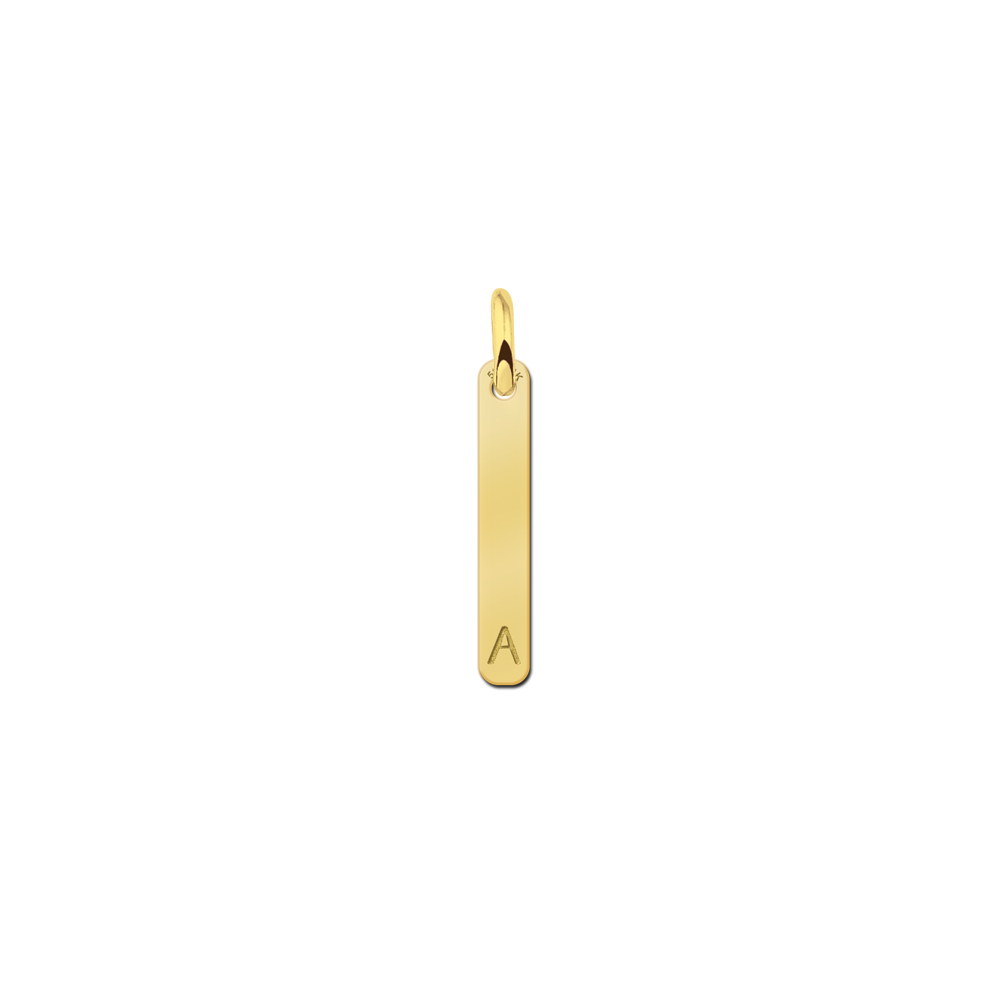 Gouden minimalistische bar hanger met initiaal