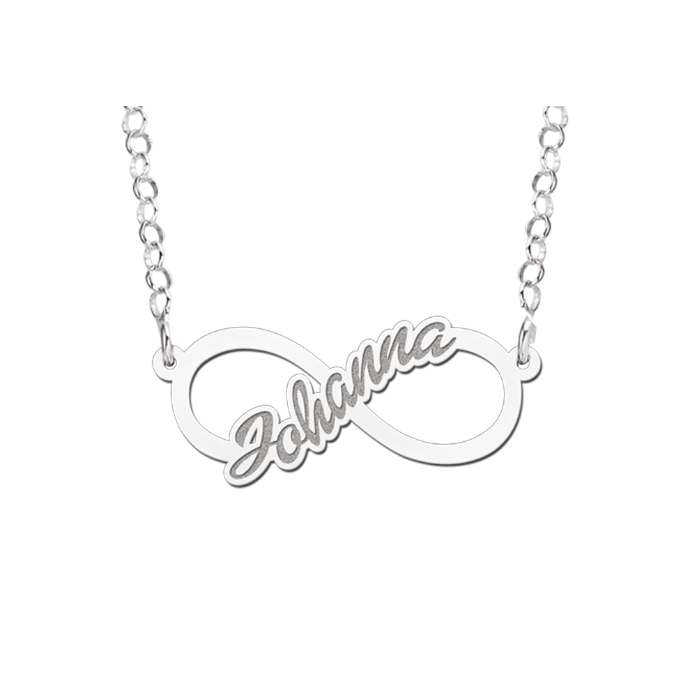 Zilveren infinity ketting kind