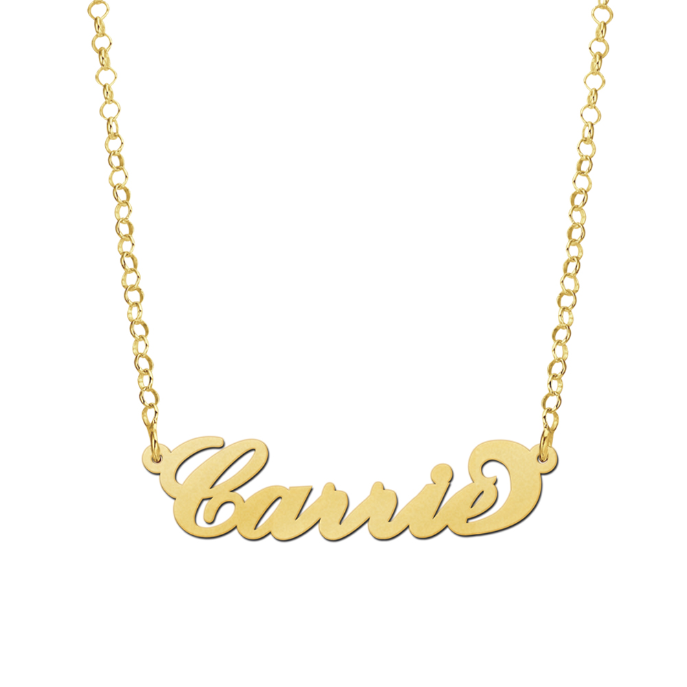 Gouden Naamketting Carrie style