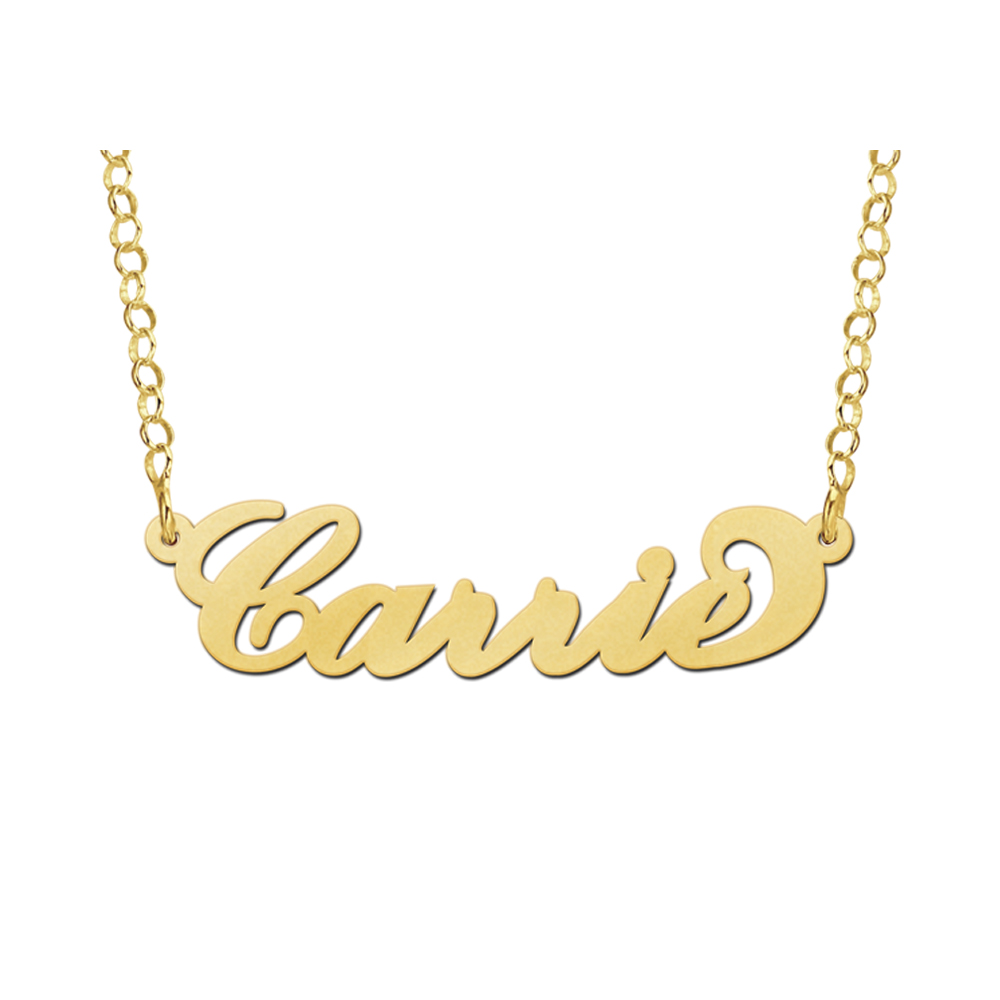 Gouden Naamketting Carrie style