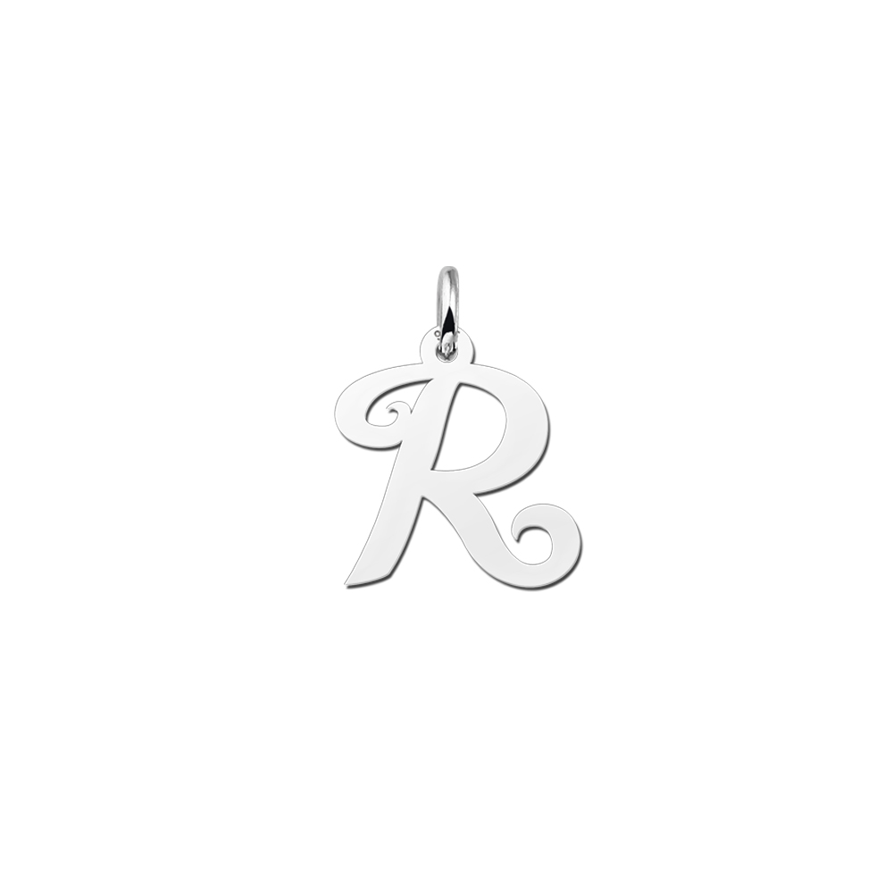 Initial ketting zilver